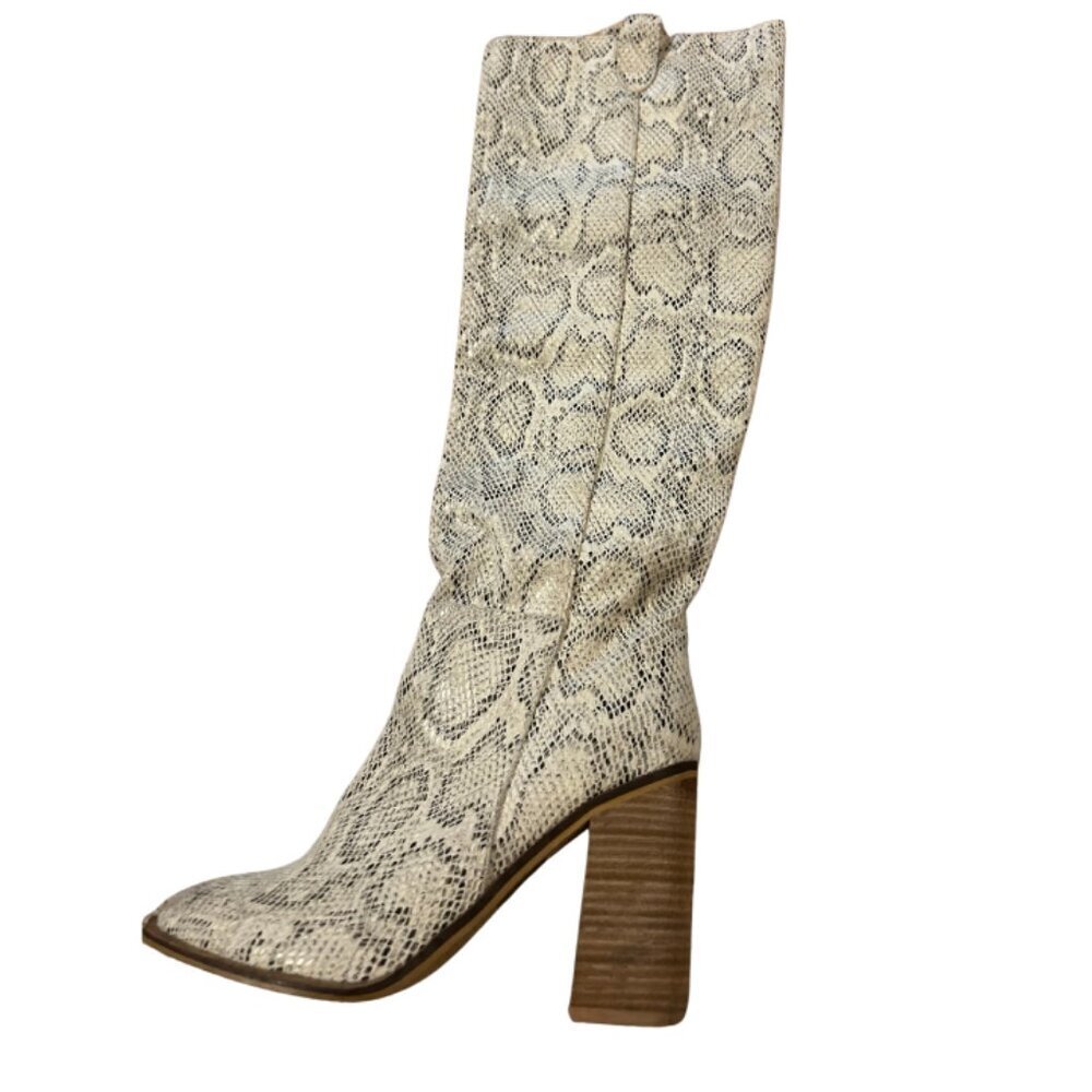 Mi.iM Snakeskin Calf Length Boots Women's Size 8